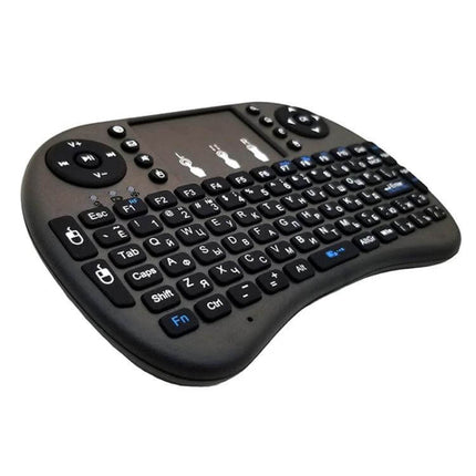i8 Air Mouse Wireless Keyboard with Touchpad for Smart TVs - compact 92-key 2.4GHz wireless mini keyboard with touchpad for TV navigation