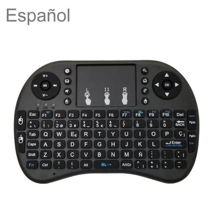 i8 Air Mouse Wireless Keyboard with Touchpad for Smart Devices - Spanish Layout compact 92-key wireless keyboard with touchpad for smart TVs and presentations