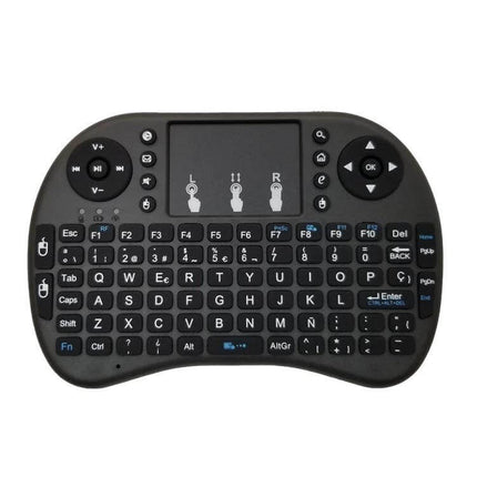 i8 Air Mouse Wireless Keyboard with Touchpad for Smart Devices - Spanish Layout compact 92-key wireless touchpad keyboard for smart TVs and presentations