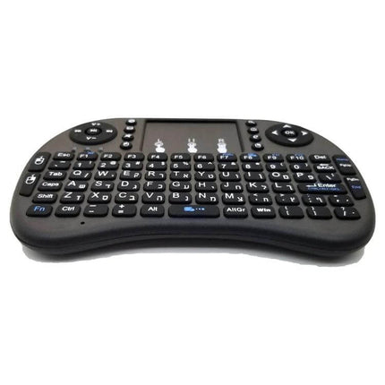 I8 Wireless Keyboard with Touchpad for Smart Devices in Hebrew - קומפקטית עם משטח מגע ועיצוב עברי לשליטה מרחוק על טלוויזיות חכמות ומדיה
