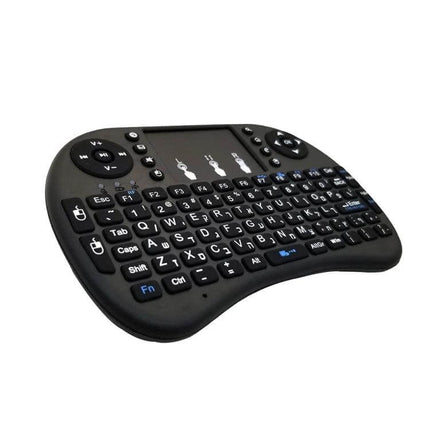 I8 Wireless Keyboard with Touchpad for Smart Devices in Hebrew – מקלדת אלחוטית קומפקטית עם טצ'פד ואותיות עבריות לשליטה בטלוויזיה חכמה ומדיה