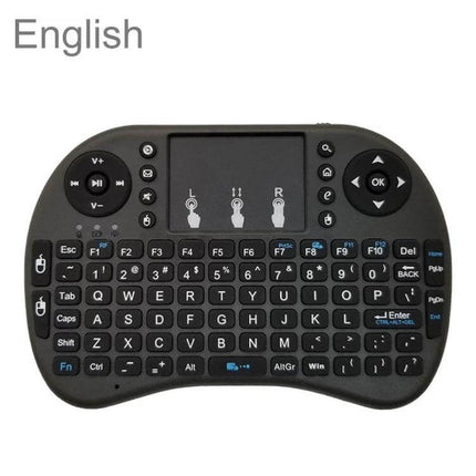 i8 Air Mouse Wireless Keyboard with Touchpad for Smart Devices compact black mini keyboard with touchpad for TV PC media control