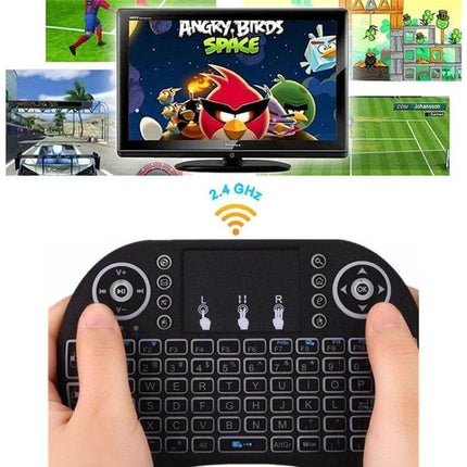 i8 Air Mouse Wireless Keyboard with Touchpad for Smart Devices compact wireless keyboard with touchpad for TV and gaming