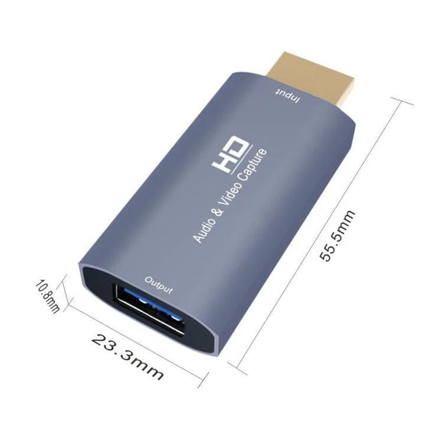Z51 USB to HDMI Video Capture Card for Video Recording compact HDMI-to-USB capture device for gamers and educators, high-definition audio & video