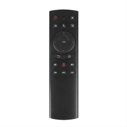 G20S Air Mouse Remote for TV and PC Device Control - black wireless air mouse remote with directional pad and media buttons