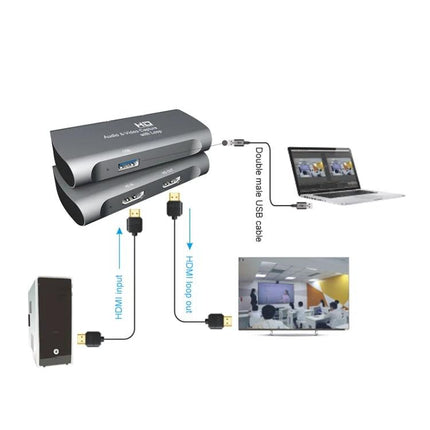 Portable HDMI Video and Audio Capture Device for Everyday Use - compact aluminum HDMI capture connecting camera/PC/display for streaming and recording