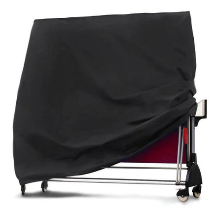 Table Tennis Table Cover 165x70x185cm Protects Outdoor Tables - durable black polyester cover for folded outdoor ping pong tables