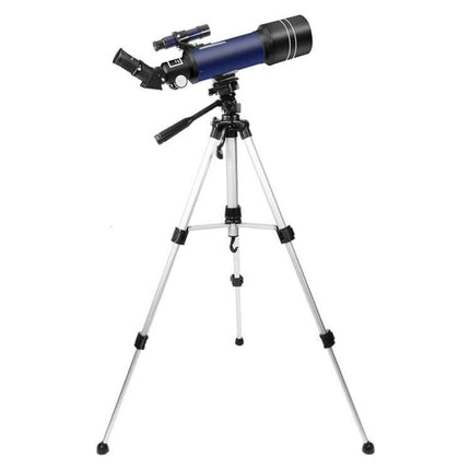 Alt Tag: Telescope 70mm For Everyday Stargazing For Beginners compact blue beginner telescope on tripod for backyard family and classroom use