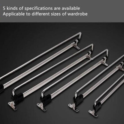 Telescopic Rail Pull Out Wardrobe Clothes Hanger 25cm metal pull-out rails in five sizes for compact wardrobe hanging