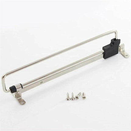Telescopic Rail Pull Out Wardrobe Clothes Hanger 25cm metal pull-out wardrobe rail with plastic guide and mounting screws