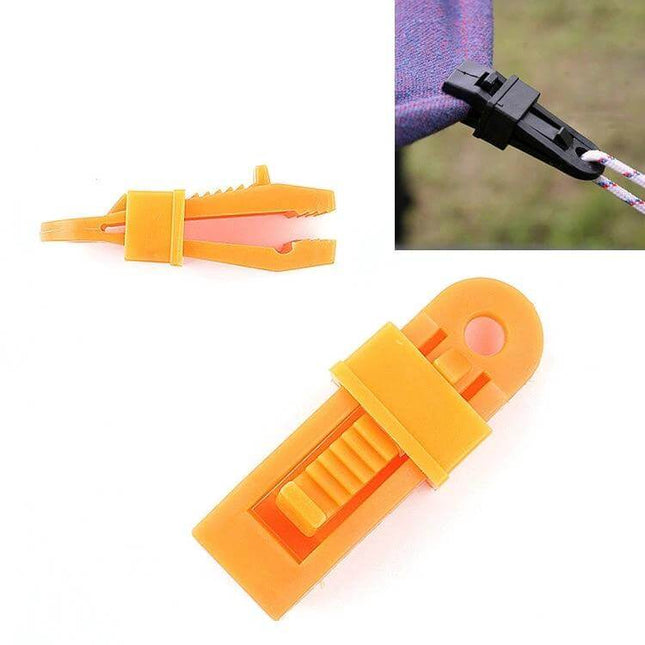 Tent Wind Rope Clamp Clip for Outdoor Tarps and Awnings compact weather-resistant PP clamp with sliding lock and carabiner for camping and boat covers