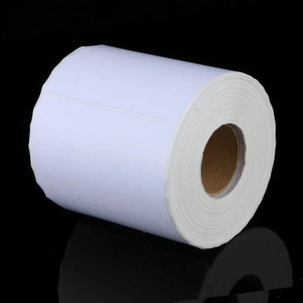 Thermal Label Paper 100x100mm, 500 Labels For Office And Retail - roll of white direct-thermal square labels for price tags and inventory