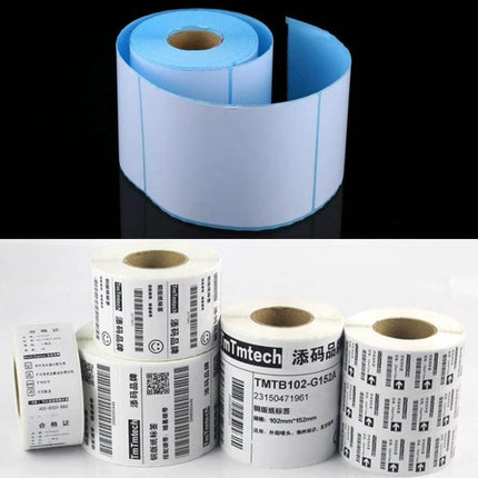 Thermal Label Paper 150x100mm 350 Labels For Office Use - roll of white thermal labels for inventory, shelf and parcel tagging