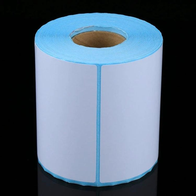 Alt Tag: Thermal Label Paper 150x100mm 350 Labels For Office Use - roll of white thermal labels 150×100mm for inventory, shelf and parcel tagging