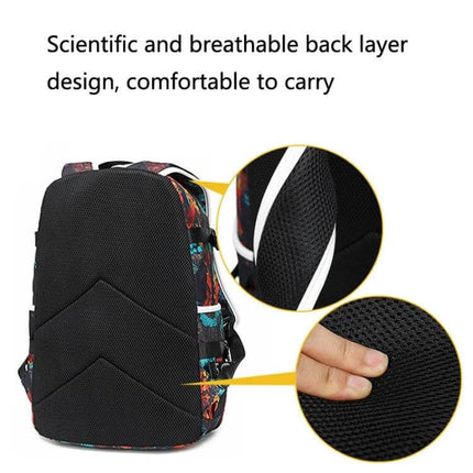Thermal Transfer Casual Backpack for School Daily Use with breathable padded back panel and mesh shoulder straps