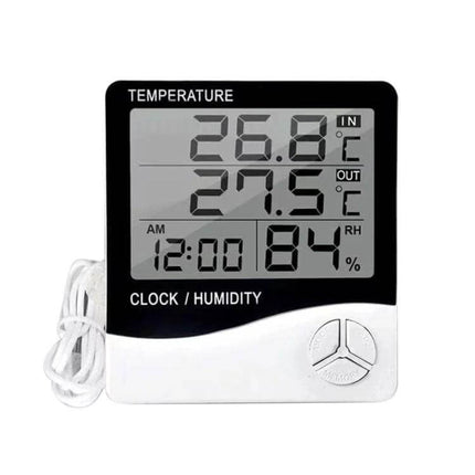 Thermometer Hygrometer Alarm Clock For Everyday Use digital indoor outdoor temperature humidity clock with large LCD display