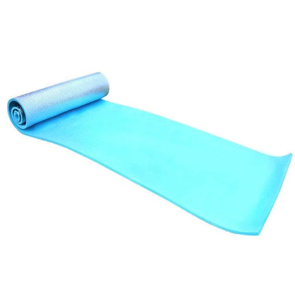 Thickened Aluminum Film Outdoor Camping Mat 180x50cm lightweight rollable mat with silver aluminum moisture barrier and blue EVA foam for camping picnics yoga