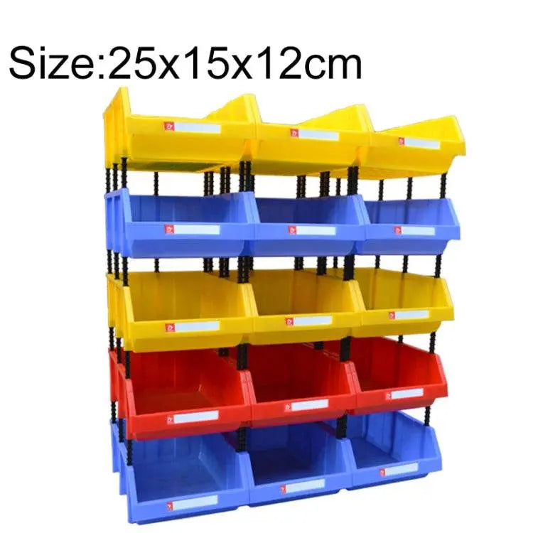 Thickened Oblique Plastic Box Combined Parts Box 25cm x 15cm x 12cm for Efficient Storage