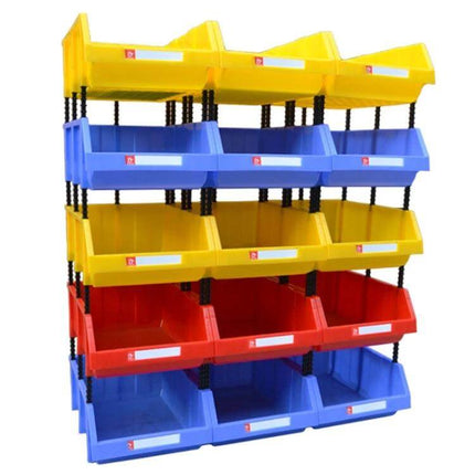 Thickened Oblique Plastic Box For Parts Storage 25x15x12cm yellow blue red stackable storage bins for screws tools