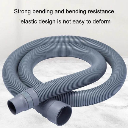 Thickened Washing Machine Drain Pipe 0.5m To 6m For Kitchen Sinks - flexible TPE drainage hose with 33mm thickened interface, anti-bend, 0.5–6m adjustable length.