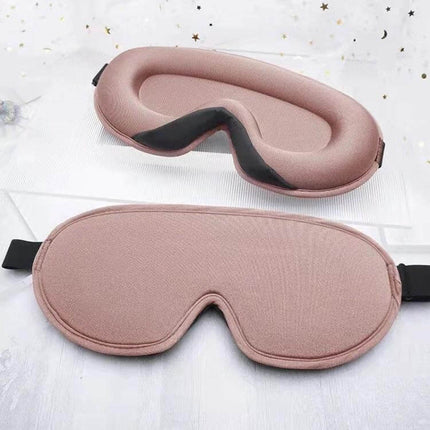 Three-Dimensional Breathable Sleep Eye Mask for Light Blocking, Black - pink 3D breathable memory foam eye mask for full light blocking and comfort