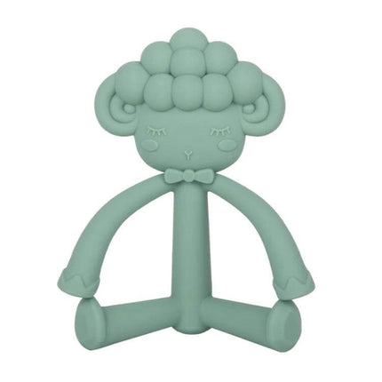 Three-Dimensional Cartoon Silicone Baby Teether for Soothing Gums - mint green lamb-shaped silicone teether, 10x8x4.3 cm, safe for babies 3+ months