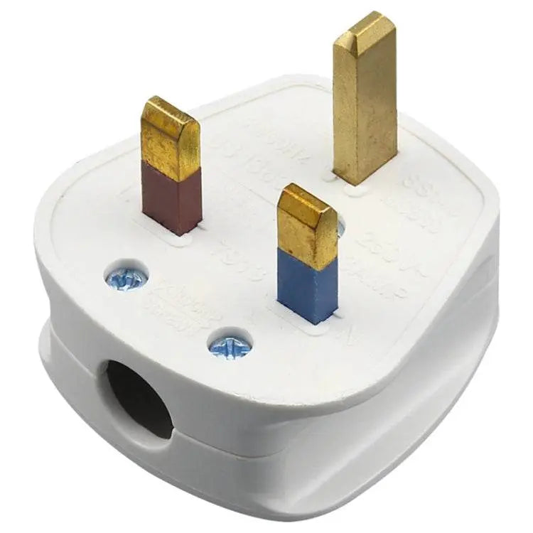 Three-Pin 13A Power Wiring Plug With Fuse Tube UK Plug Safe