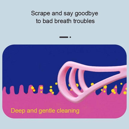 Tongue Cleaner Brush Ergonomic Grip For Fresh Breath — ergonomic matte PP brush for deep and gentle tongue cleaning to reduce bacteria and bad breath