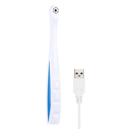 Toothbrush Style USB Micro Check Camera For Home Use With 6 LEDs compact white toothbrush-shaped USB inspection camera with 6 LEDs for dental and close-up checks