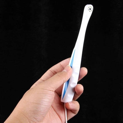 Toothbrush Style USB Micro Check Camera For Home Use With 6 LEDs - handheld white toothbrush-style USB inspection camera with 6 LEDs for close-up checks