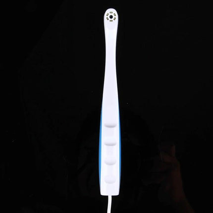 Toothbrush Style USB Micro Check Camera For Home Use With 6 LEDs - white toothbrush-style USB micro camera with 6 LEDs for close-up home inspections