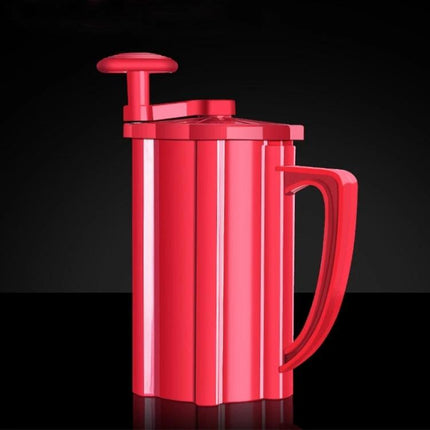 Tornado Potato Slicer Semi Automatic Spiral Cutter For Home Kitchen red ABS plastic manual spiral cutter with handle and rocker, compact 26.5×13.5×12.5 cm