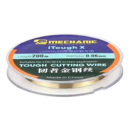 Tough Cutting Wire for LCD and OLED Screen Separation - 0.06mm diamond-coated precision wire spool for screen separation