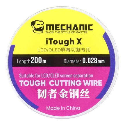 Tough Cutting Wire for LCD/OLED Screens Easy Screen Removal diamond wire 200m 0.028mm for precise LCD OLED glass separation
