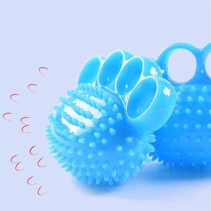 TPR Grip Ball Hand Rehabilitation 6cm Easy Grip Palm Massage — blue spiky TPR massage and grip training ball for hand rehab