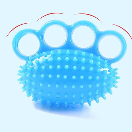 TPR Grip Ball Hand Rehabilitation 6cm Easy Grip Palm Massage - blue spiky TPR hand therapy ball for grip strengthening