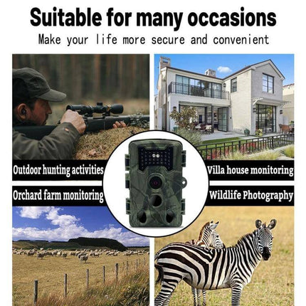 Trail Camera With 2 Inch LCD And Infrared Night Vision For Wildlife Monitoring capturing 36MP photos and 1080P video for hunting, villas, orchards