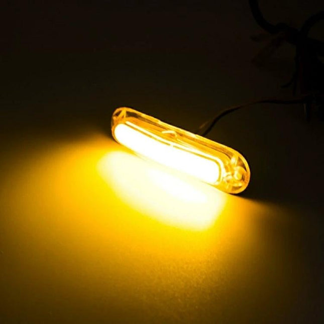 Trailer Side Tail Light 6 LED For Trailers And Trucks - amber ABS rear position tail light, 12x3x2 cm, waterproof, easy replacement