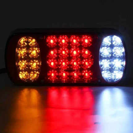 Trailer Tail Light Red For Trucks And Trailers Easy To Install - 12V LED red lens tail light, compact 21.5x9.5x5.3cm polycarbonate housing
