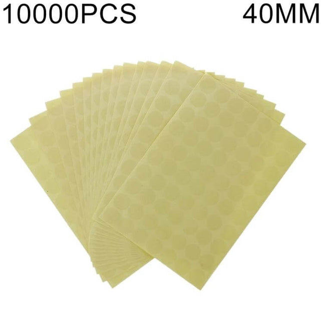 Transparent 40mm Round Self-Adhesive Sealing Stickers For Crafts - clear 40mm round PVC/PET sealing labels on sheets