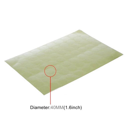 Transparent 40mm Round Self-Adhesive Sealing Stickers For Crafts - clear 40mm round PVC/PET sealing stickers on sheet for envelopes, scrapbooks, and gift wrap