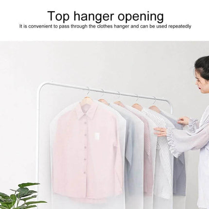 Transparent Clothes Dust Bag 60x90cm For Wrinkle Protection - clear garment covers on hangers protecting shirts from dust and creases