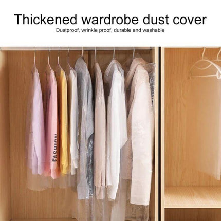 Transparent Clothes Dust Bag 60x90cm For Wrinkle Protection – clear PP/PE wardrobe cover protecting dresses and coats from dust and creases