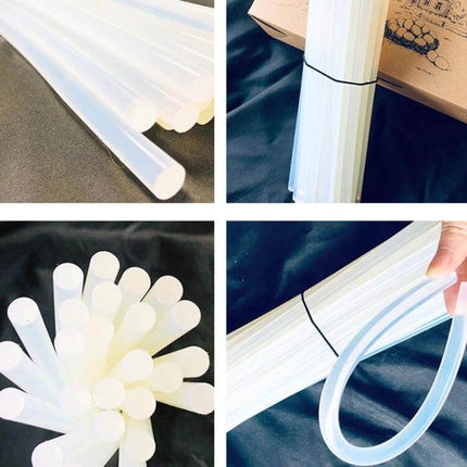 Transparent White Hot Melt Glue Sticks For Crafts, 270mm x 7mm, 10 Pack - clear white 270mm glue sticks bundled for high-temp craft glue guns
