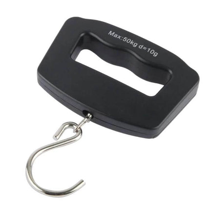 Travel Luggage Scale With Blue Backlit LCD For Easy Weighing - compact handheld 50kg/10g digital luggage scale with metal hook and blue backlit LCD