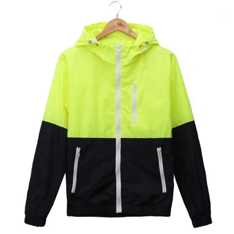 Trendy Unisex Sports Jackets Hooded Windbreaker Outwear