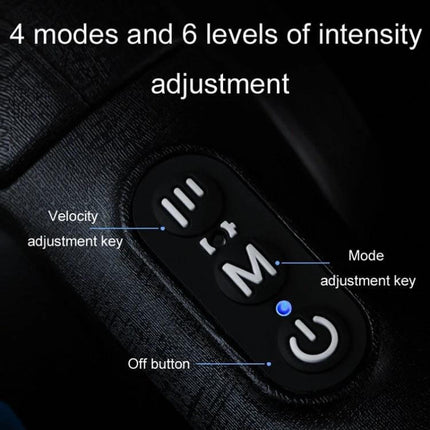 Triangle Fascia Massager For Home Use And Recovery — close-up of control panel showing 4 modes, 6 intensity levels, velocity key, mode key and power button