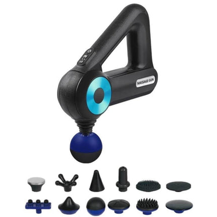 Triangle Fascia Massager For Home Use And Recovery handheld ABS percussion device with multiple dense needle massage heads and accessory set