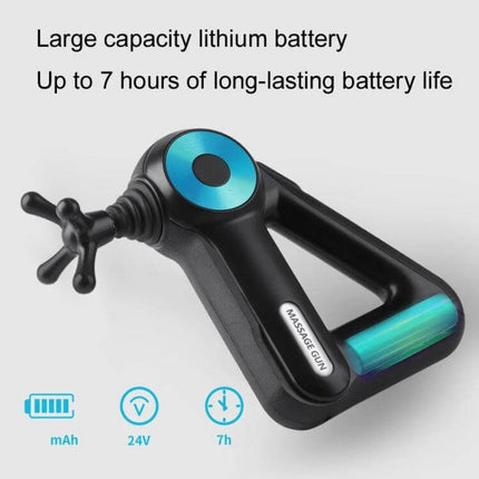 Triangle Fascia Massager For Home Use And Recovery lightweight ABS fascia massager showing dense needle head and 7-hour battery life
