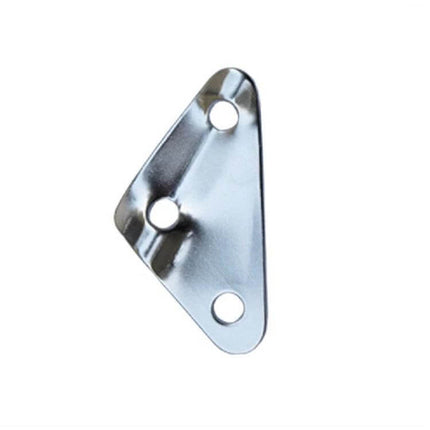 Triangle Aluminum Rope Adjustment Buckle For Camping Tents - close-up of lightweight aluminum triangle rope adjustment buckle with three holes